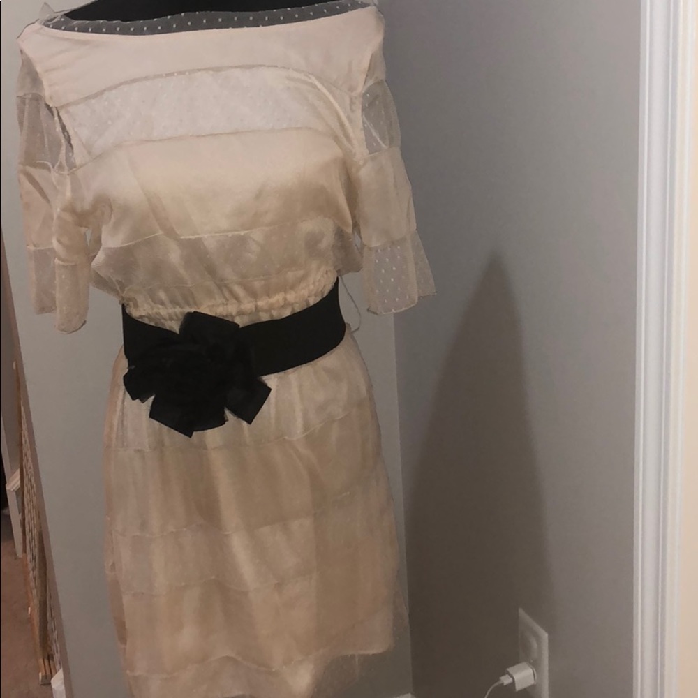 P.A.R.O.S.H lace beige dress